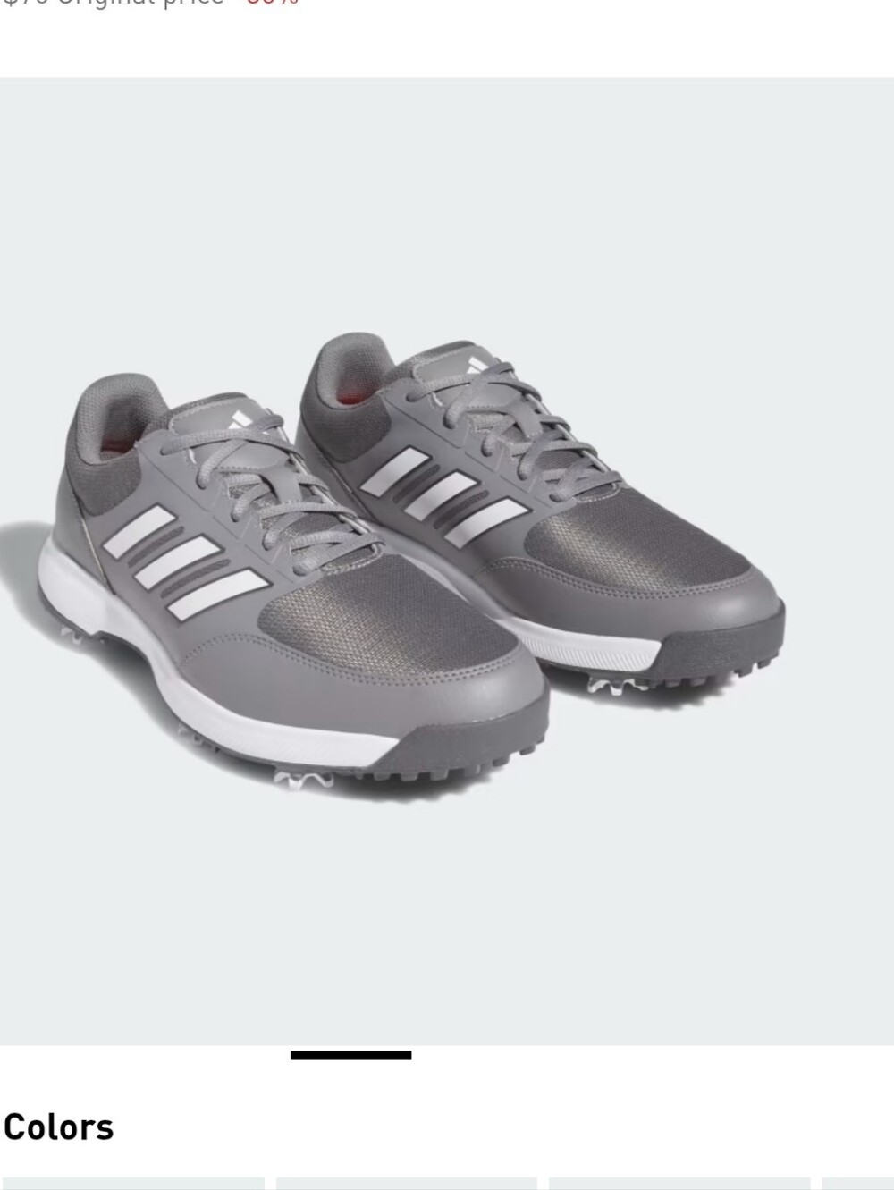 adidas Gray and White Golf Shoes